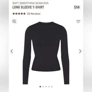 Skims soft smoothing seamless long sleeve tee